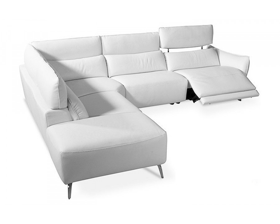 Bellini Rimini Sectional - White, Left Hand Facing