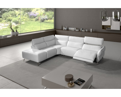 Bellini Rimini Sectional - White, Left Hand Facing