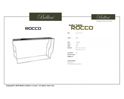 Bellini - Rocco Sofa Table in Black