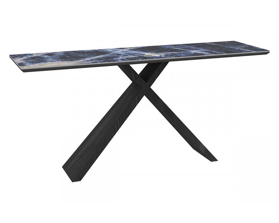 Bellini Sassari Sofa Table with Solid Ash Legs - Sodalite Blue