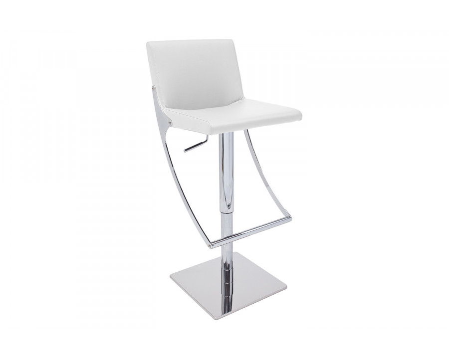 Bellini Sonic Swivel Hydraulic Barstool - White