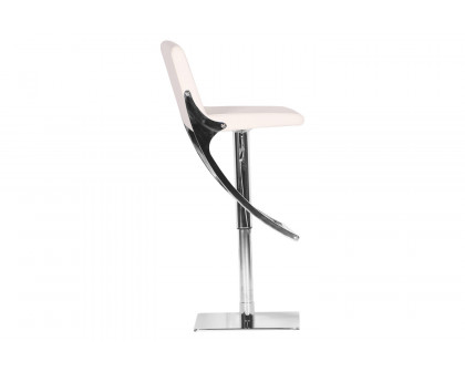 Bellini Sonic Swivel Hydraulic Barstool - White