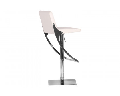 Bellini Sonic Swivel Hydraulic Barstool - White