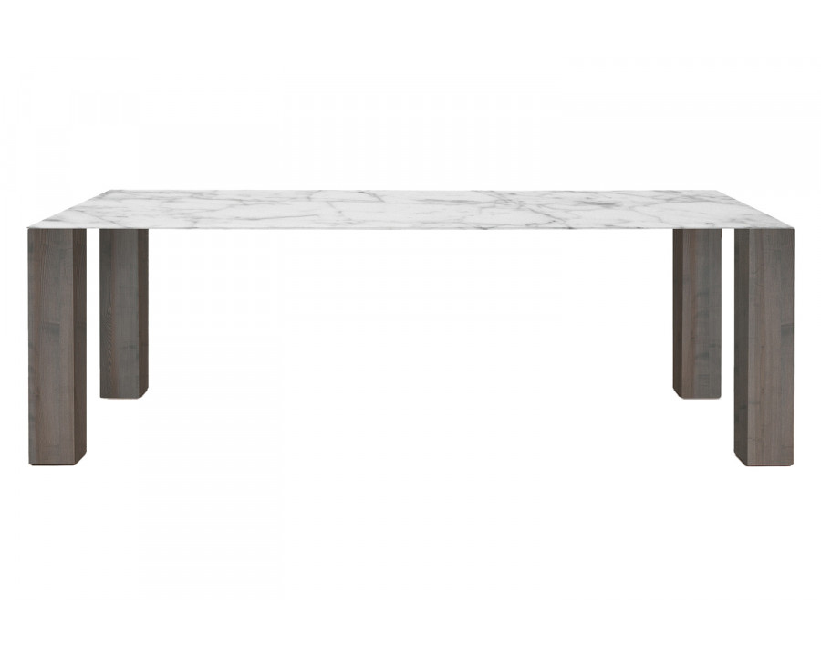 Bellini Thin Extension Dining Table - White/Gray