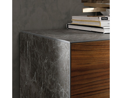 Bellini Thin Sideboard - Gray/Walnut