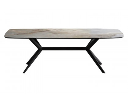 Bellini Tronco Dining Table - Gray/Black, 87"