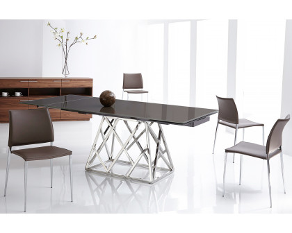 Bellini - Twist Dining Table Base Only in Silver