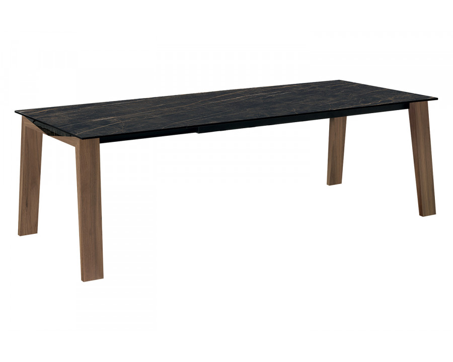 Bellini - Unico Extension Dining Table in Black/Walnut