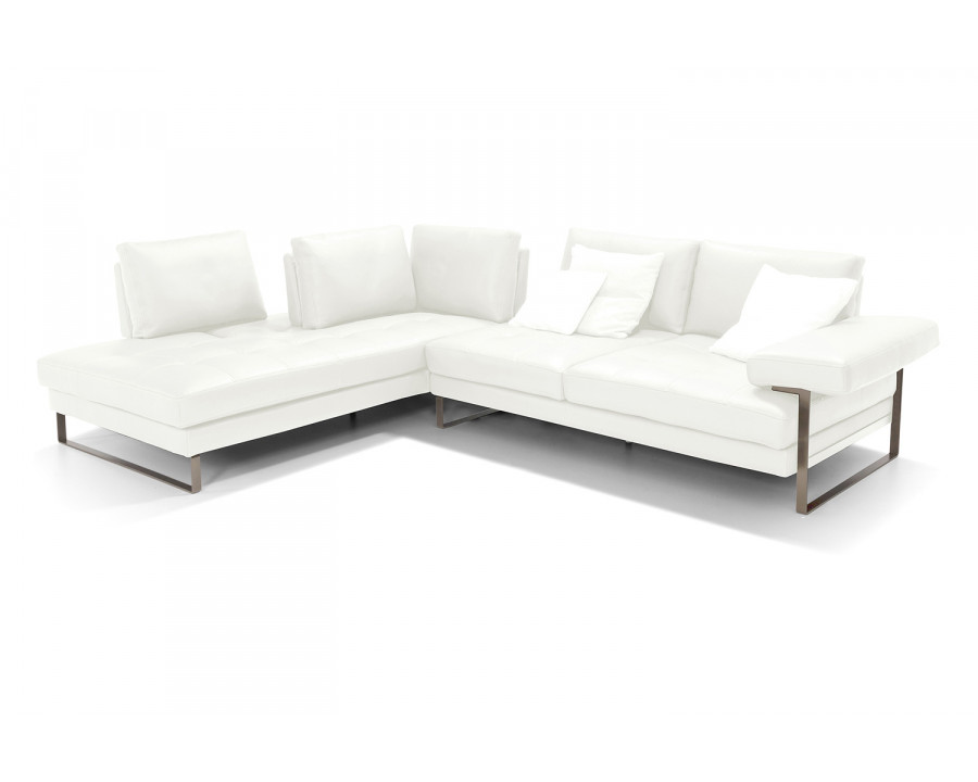 Bellini Viviana Sofa Leather - White, Left Hand Facing