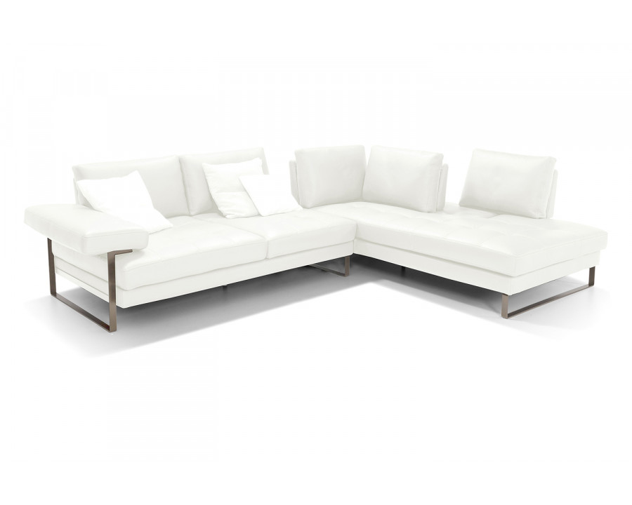 Bellini Viviana Sofa Leather - White, Right Hand Facing