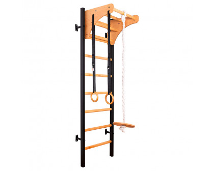 BenchK - 211 Wood Wall Bar with Pull-Up Bar and Gymnastic Accessories