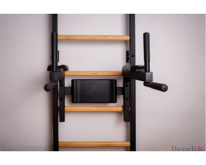 BenchK DB1B Dip Bar with Back Support - Black