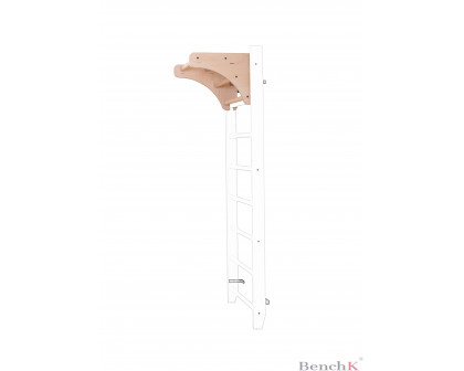 BenchK PB204 Adjustable Wooden Pull-Up Bar for Wall Bars - Light Beech