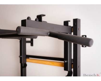 BenchK PB3B Convertible Steel 6-grip Pull-Up Bar - Black