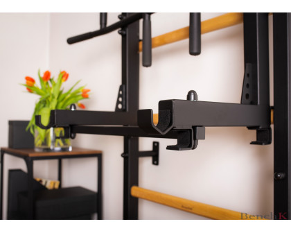 BenchK PB3B Convertible Steel 6-grip Pull-Up Bar - Black