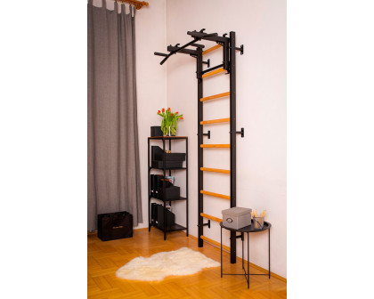 BenchK - 731 Wood Wall Bar with Convertible Pull-Up Bar