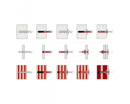 BenchK - Fischer Expansion Plugs With Wall Bar Screws