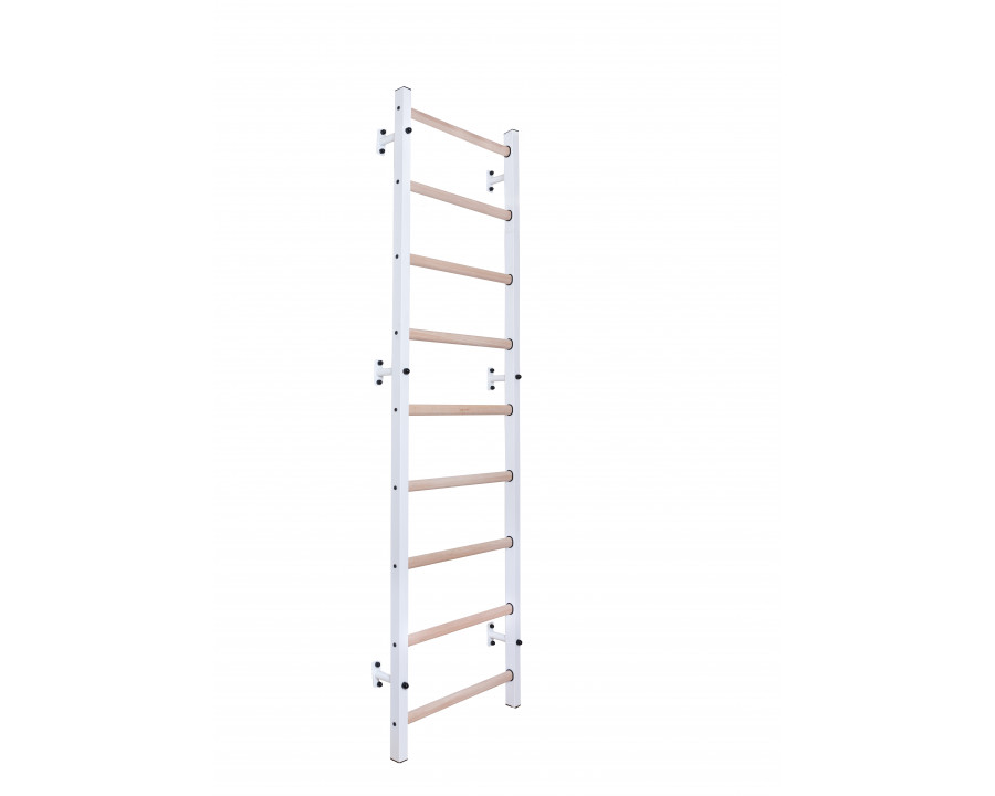 BenchK 700W Wall Bar with Frame and Rungs - White/Wood