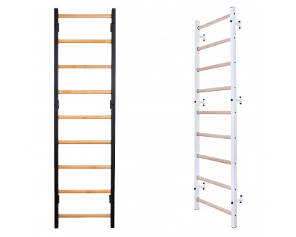 BenchK 700W Wall Bar with Frame and Rungs - White/Wood