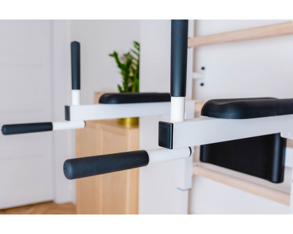 BenchK DB1W Dip Bar with Back Support - White