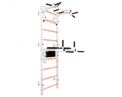 BenchK - 732 Wood Wall Bar with Convertible Pull-Up Bar and Dip Bar