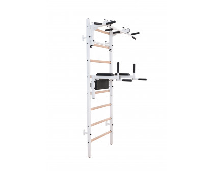 BenchK - 232B Wood Wall Bar with Convertible Pull-Up Bar and Dip Bar