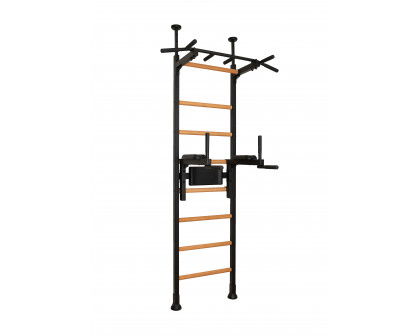 BenchK - 522 Wood Wall Bar with Pull-Up Bar and Dip Bar