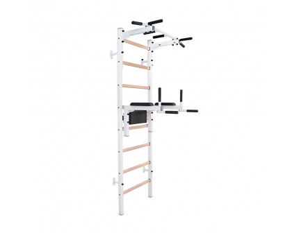 BenchK - 222 Wood Wall Bar with Fixed Pull-Up Bar and Dip Bar