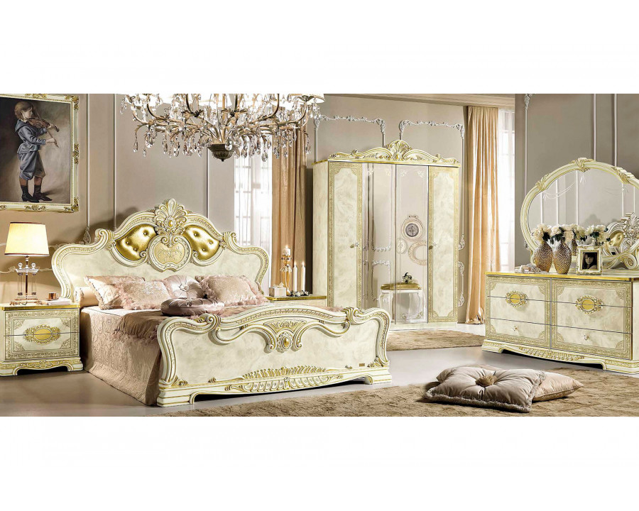 Camelgroup Letto Imbottito King Size Bed - Ivory