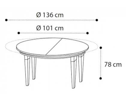 Camelgroup Treviso Day Round Dining Table - Cherry Wood