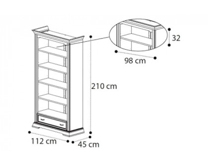 Camelgroup - Treviso Bookshelf in White Ash