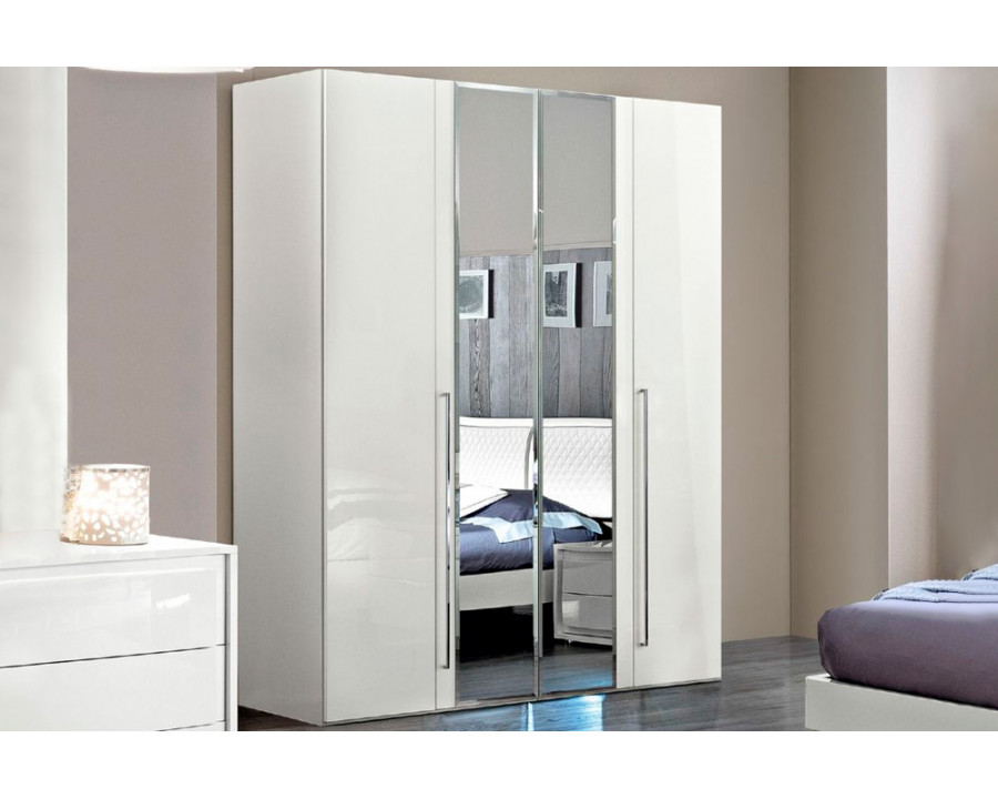 Camelgroup Dama Bianca 2-Door 2-Glass Wardrobe - White