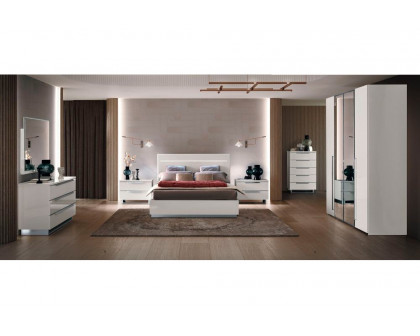 Camelgroup Dama Bianca 4-Door 2-Glass Wardrobe - White