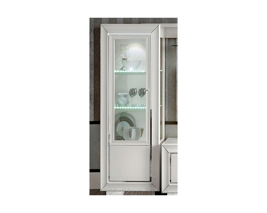 Camelgroup Dama Bianca Day 1-Door Vetrine with Light - White