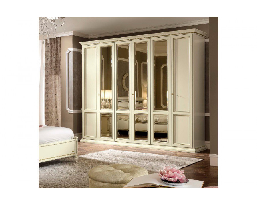 Camelgroup Treviso Night 6-Door Wardrobe - White Ash