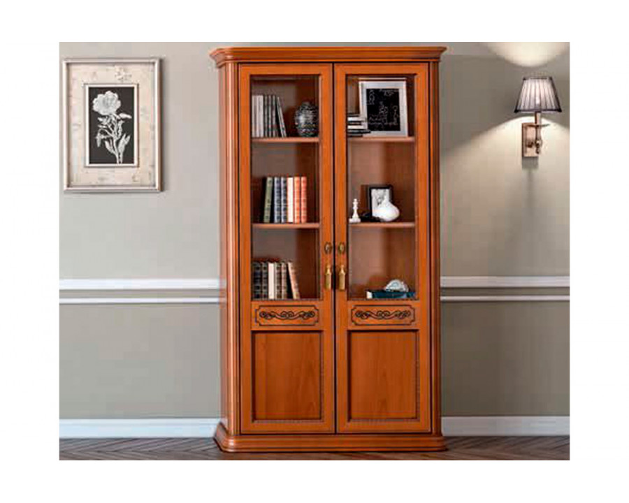 Camelgroup Torriani Bookcase with 2 Wooden Doors and 4 Wooden Shelves - Walnut