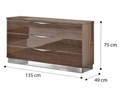 Camelgroup Platinum 3 Drawer Single Dresser - Silver Birch