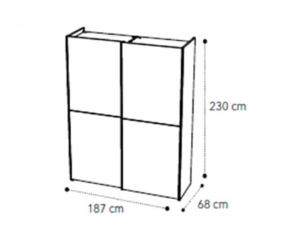 Camelgroup™ Platinum 2-Sliding Door Wardrobe - Silver Birch