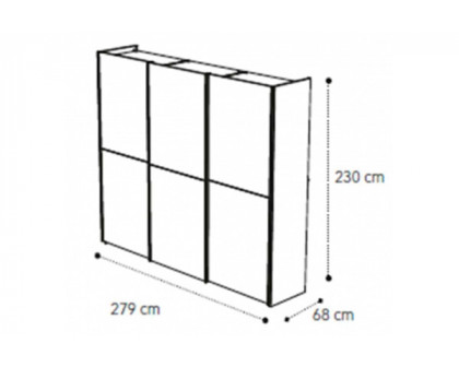 Camelgroup Platinum 3-Sliding Door Wardrobe - Silver Birch