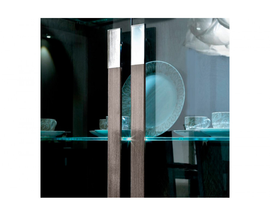 Camelgroup - Platinum 1-Glass Door China Cabinet with Dark Glass in Silver Birch