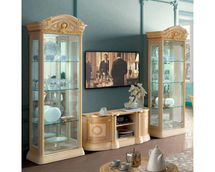 Camelgroup Aida 1-Door China Cabinet with LED - Ivory