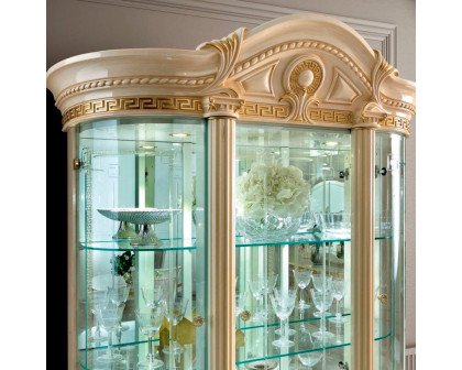 Camelgroup Aida 3-Door China Cabinet with 2 LED - Ivory