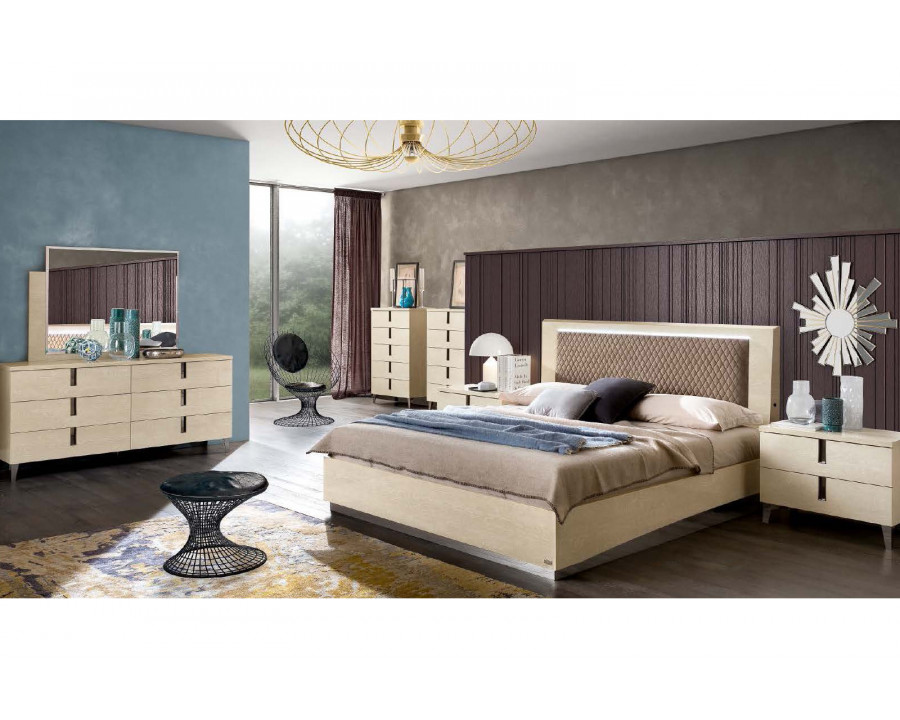 Camelgroup Ambra Legno Euro King Size Bed - Ivory