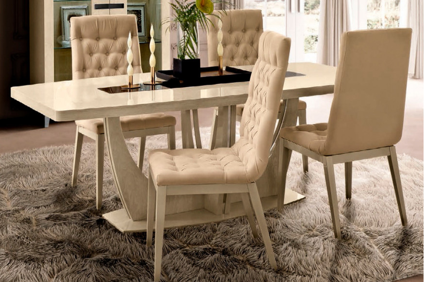 Camelgroup™ Ambra Midi Dining Table with Extension - Ivory