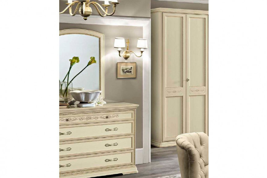 Camelgroup™ Torriani Night 2-Door Wardrobe - Ivory