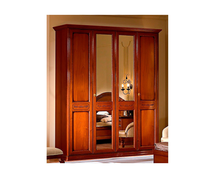 Camelgroup Torriani Night 4-Door Wardrobe - Walnut