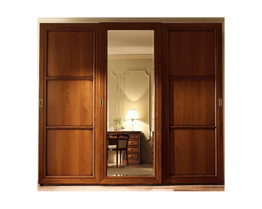 Camelgroup Torriani Night 2-Sliding Door Wardrobe with Terna Mirror - Walnut