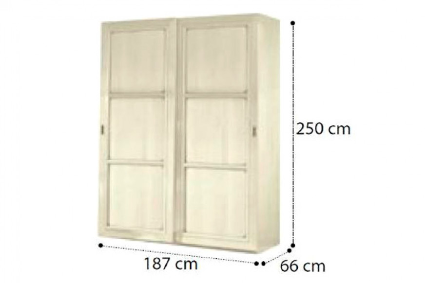 Camelgroup™ Torriani Night 2-Sliding Door Wardrobe - Ivory