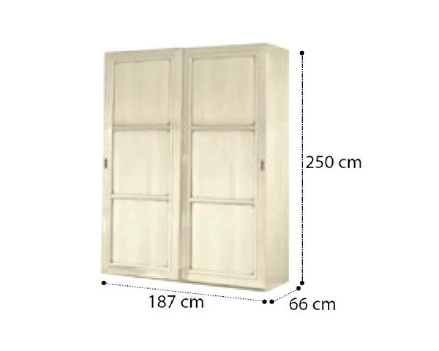 Camelgroup Torriani Night 2-Sliding Door Wardrobe - Ivory