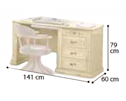 Camelgroup - Premium 3 Drawer Writing Desk in Ivory